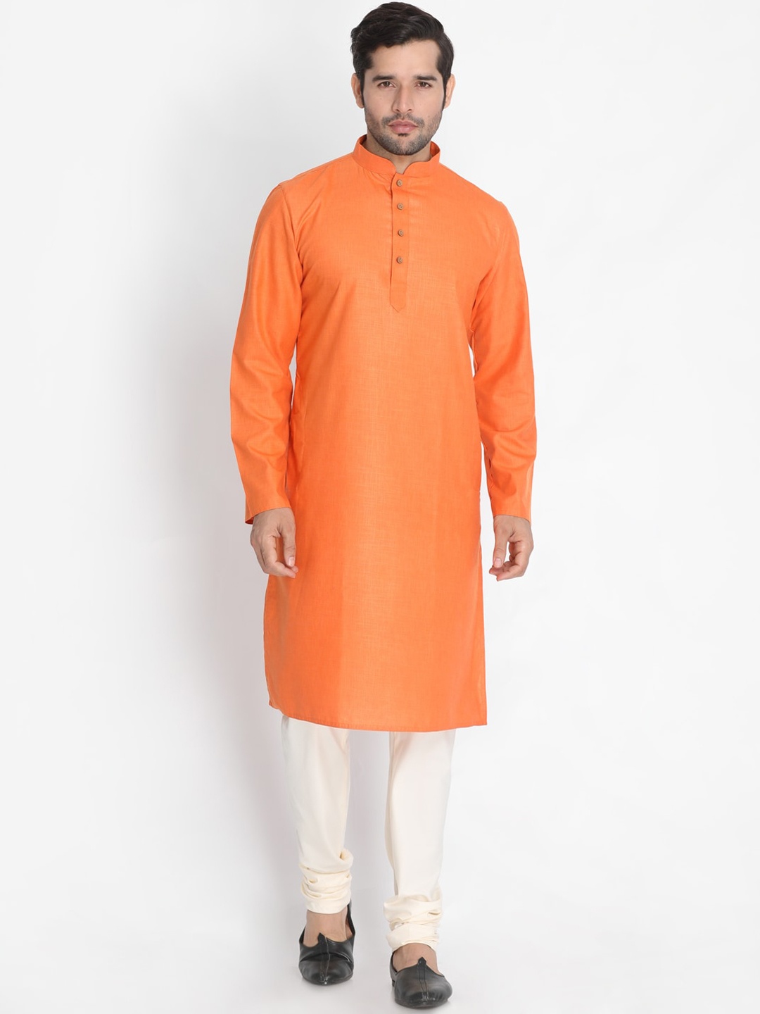 

VASTRAMAY Men Orange Kurta with Pyjamas