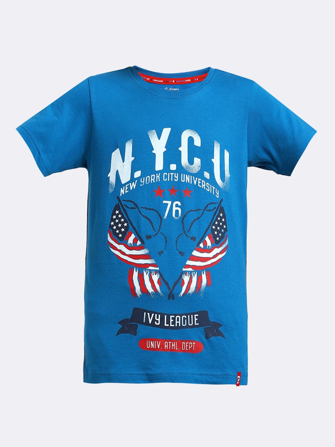 

Jockey Boys Blue Cotton Printed T-shirt