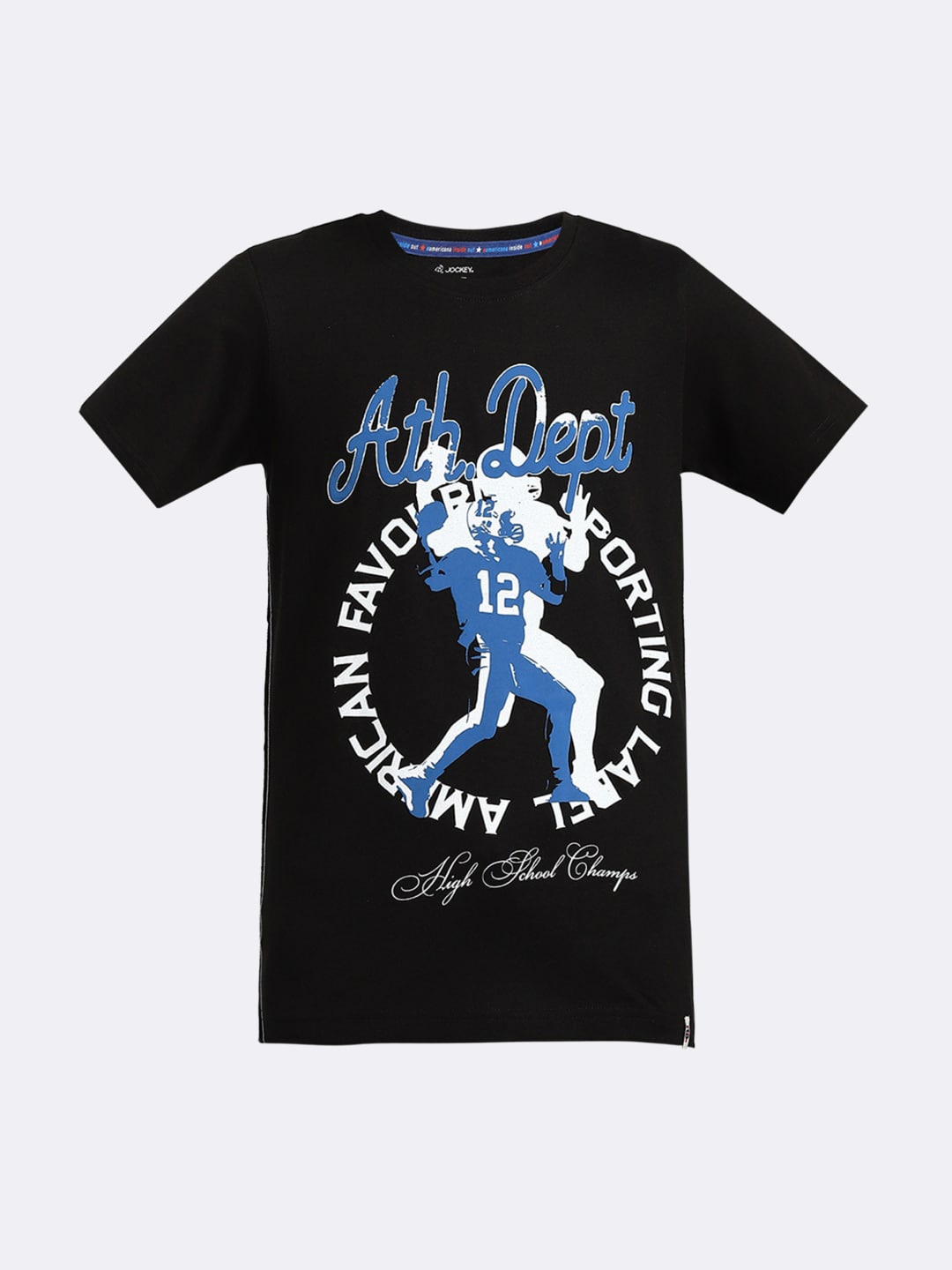 

Jockey Boys Black Printed Regular Fit T-shirt