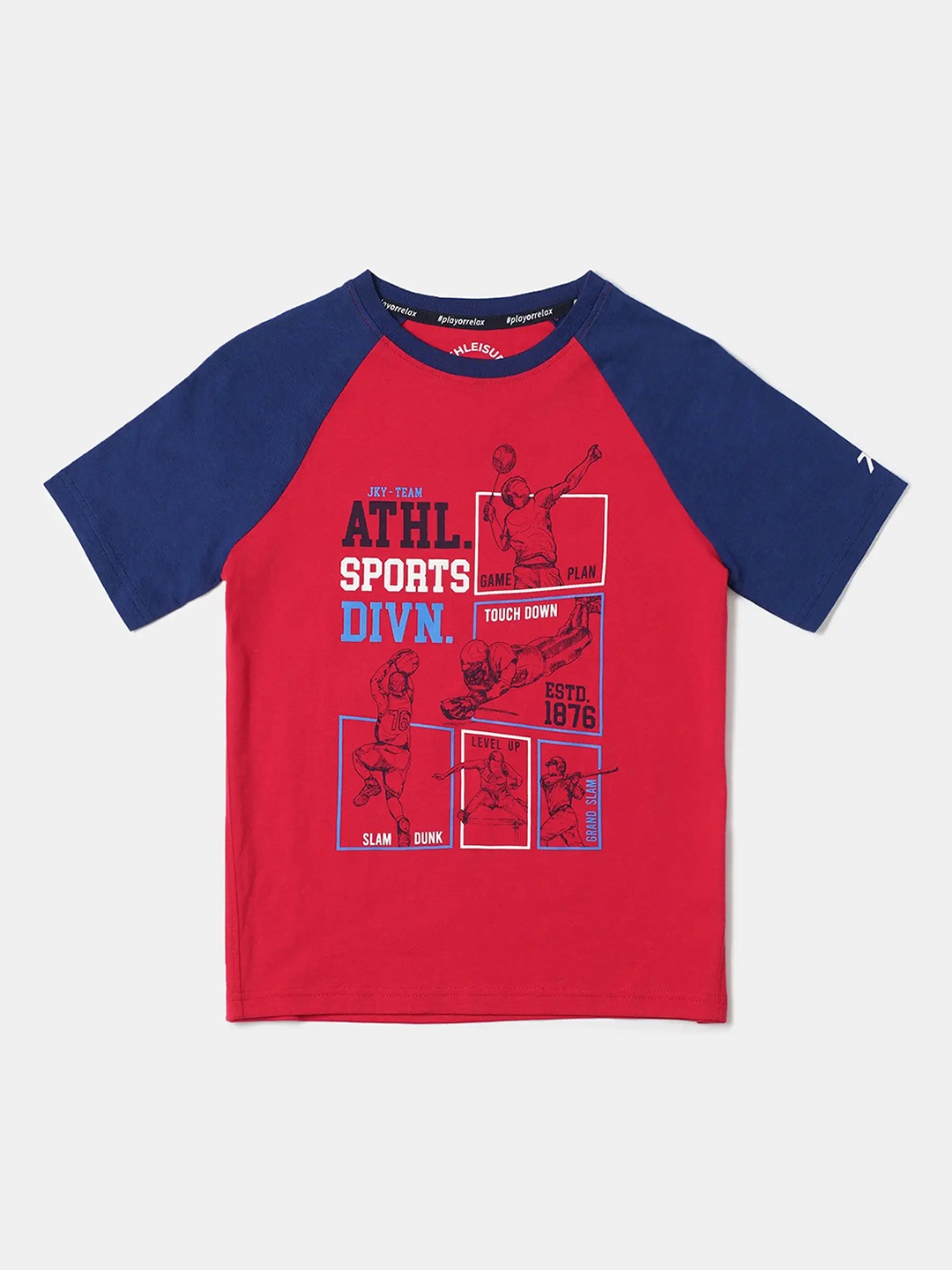 

Jockey Boys Super Combed Cotton Printed Tshirt-AB19, Red