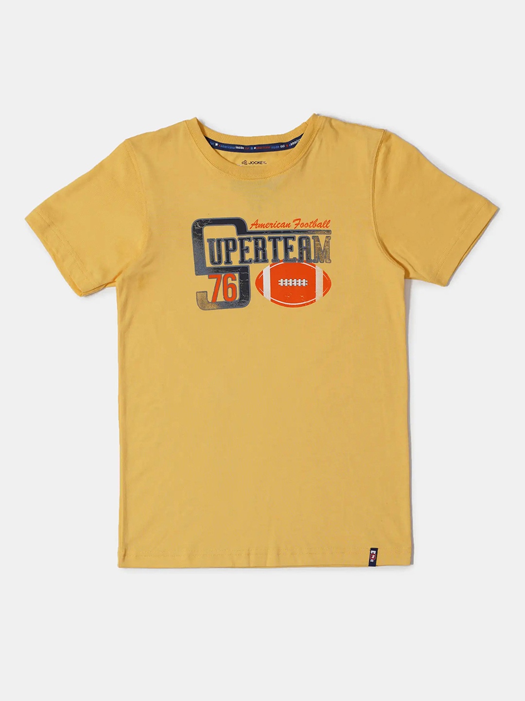 

Jockey Boys Super Combed Cotton Graphic Printed T-shirt- UB55, Yellow