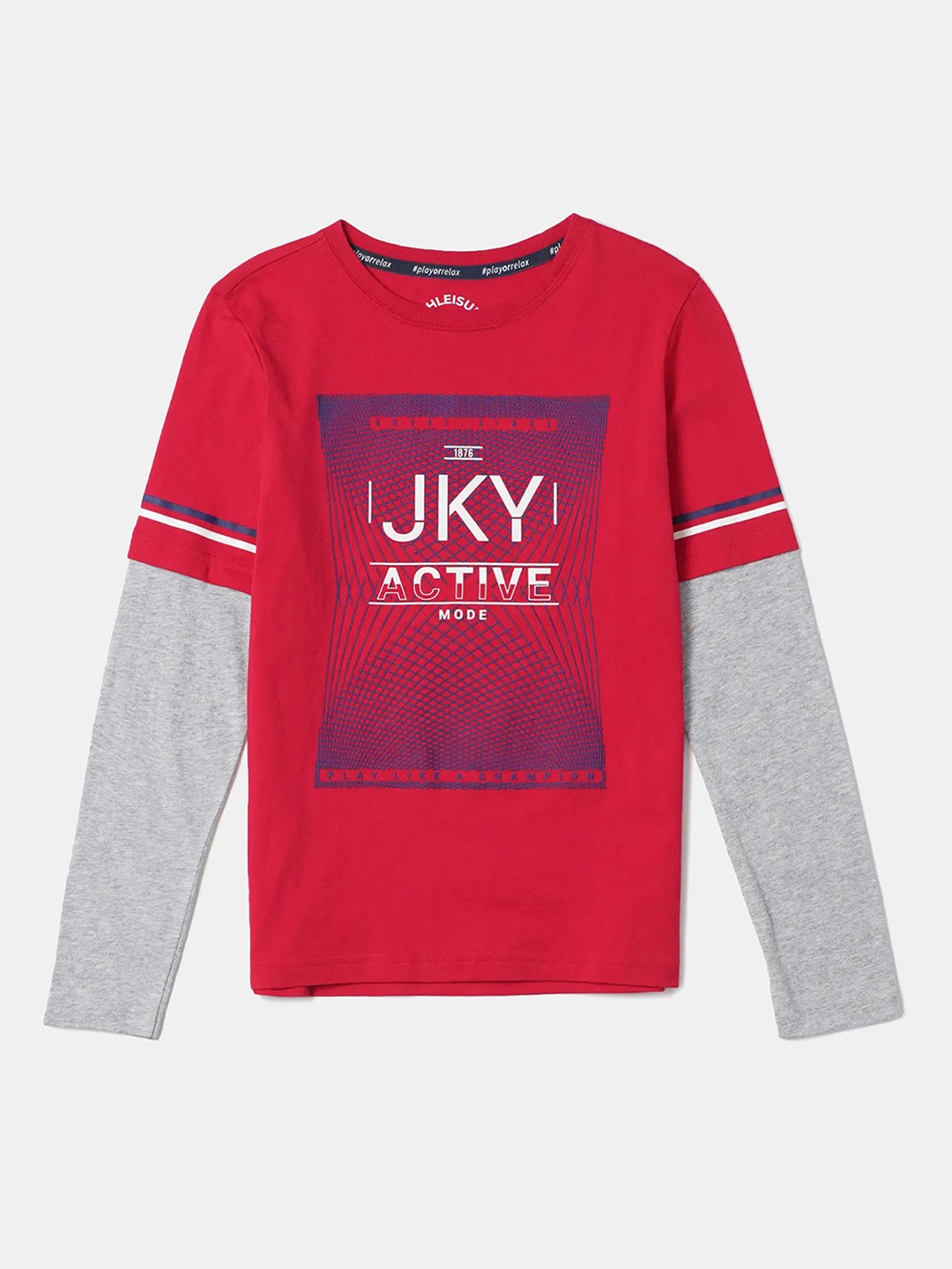 

Jockey Boys Super Combed Cotton Printed Tshirt-AB33, Red