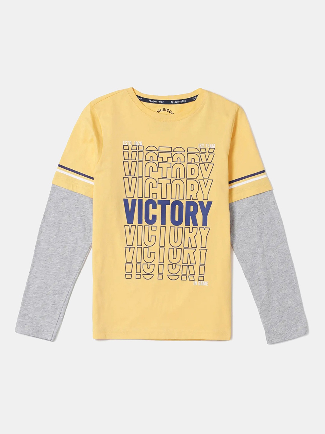 

Jockey Boys Super Combed Cotton Printed Tshirt-AB33, Yellow