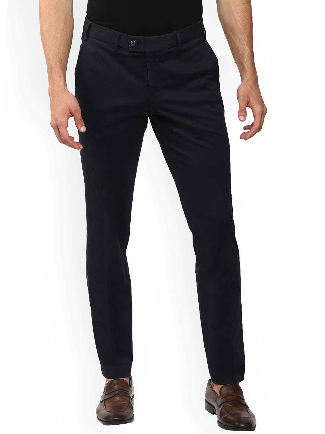 

Hiltl Men Navy Blue Solid Formal Trousers