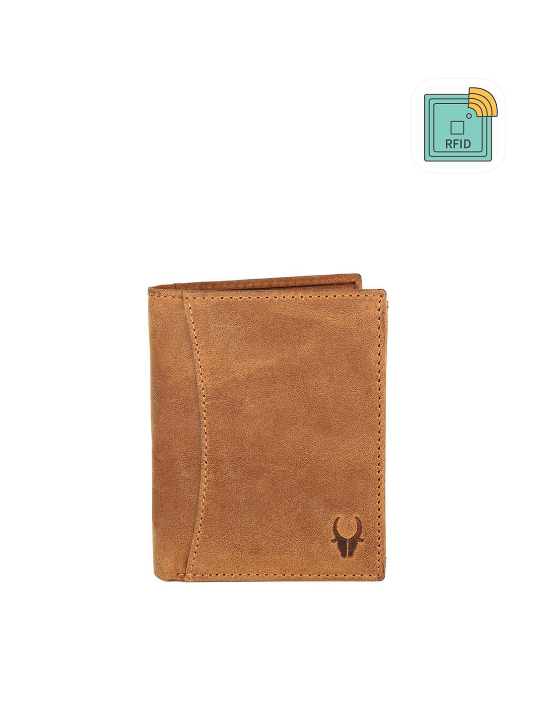 

WildHorn Men Tan Solid Leather Two Fold Wallet