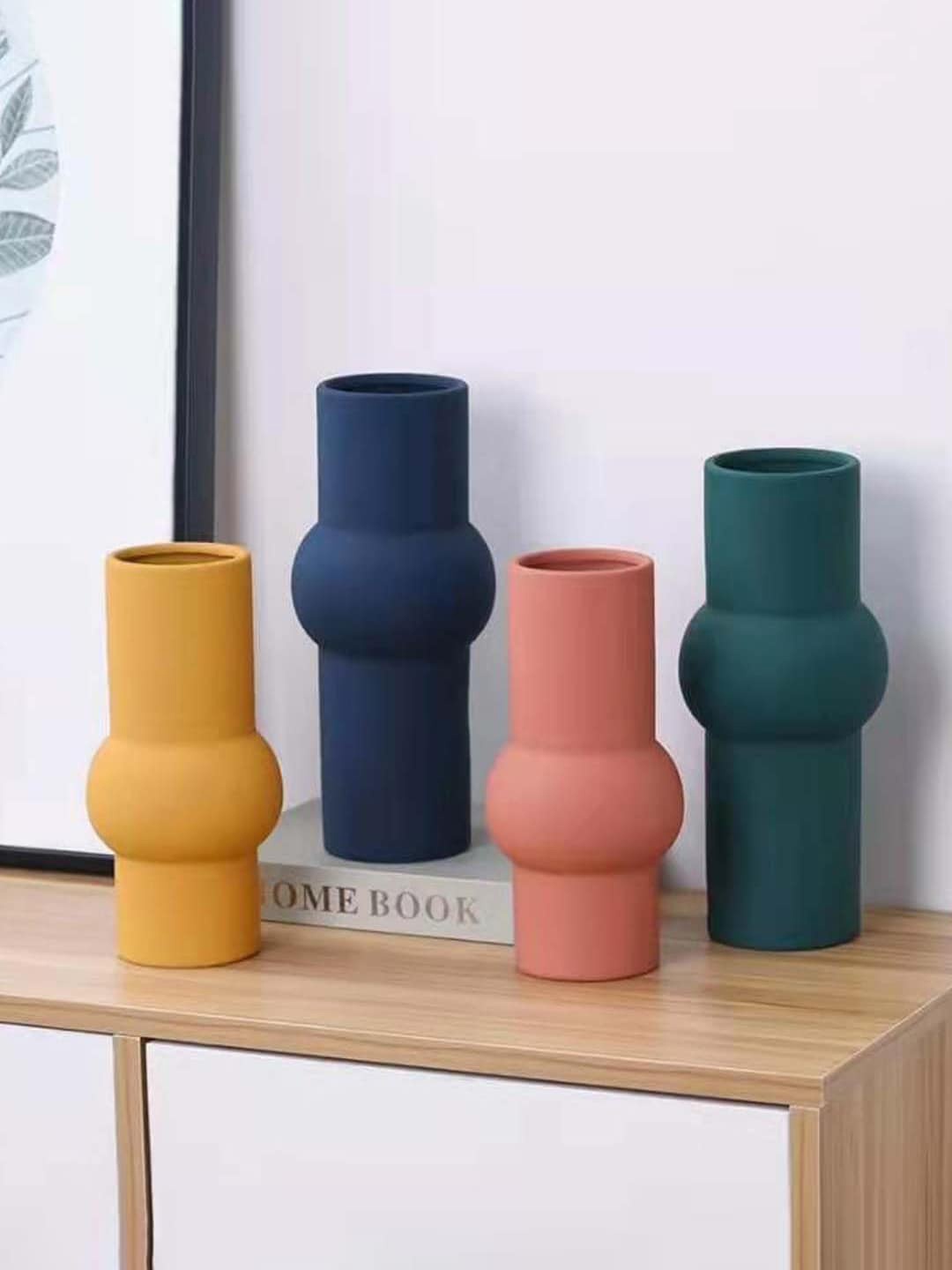 

MARKET99 Solid Ceramic Flower Vase, Burgundy
