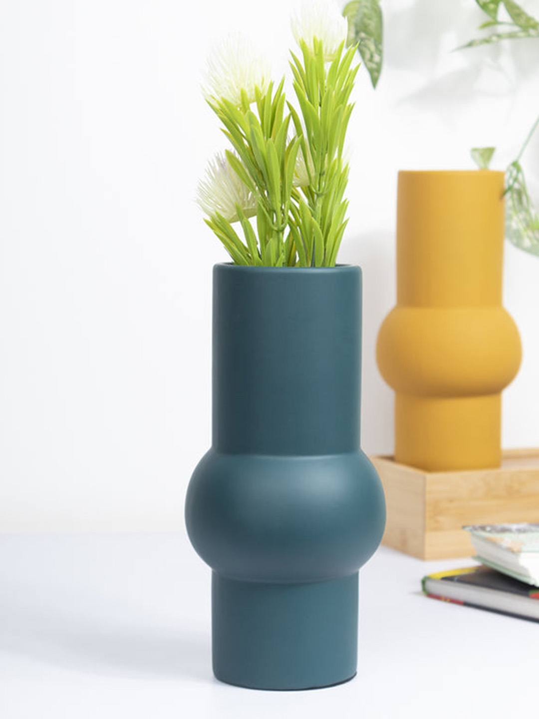 

MARKET99 Green Ceramic Flower Vase, Sea green