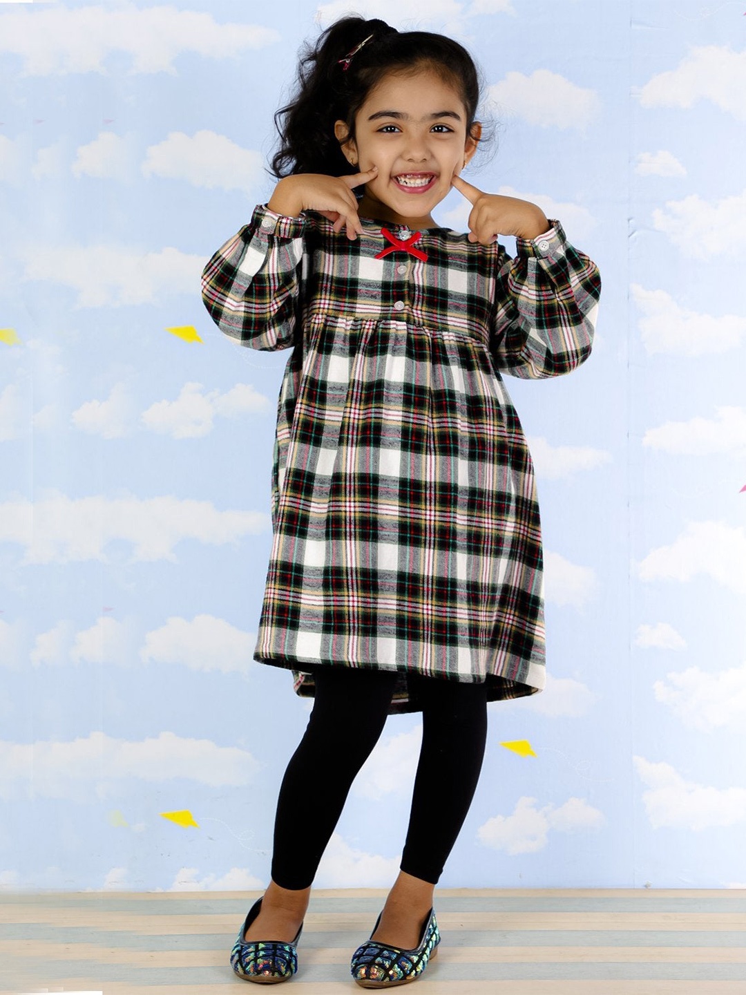 

Tartan Girls Multi Checked clothing set