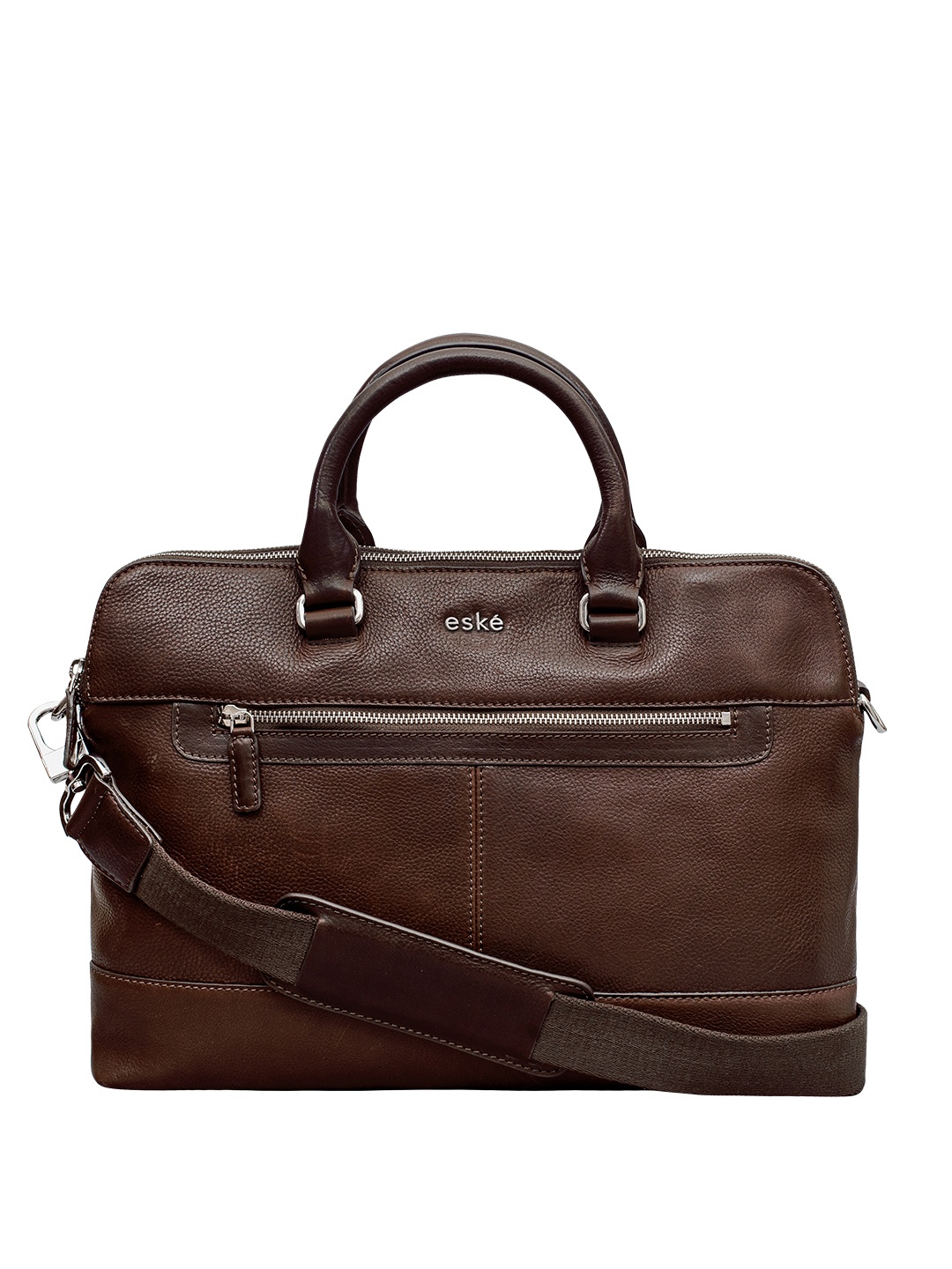 

Eske Men Brown Textured Leather 15 Inch Laptop Bag