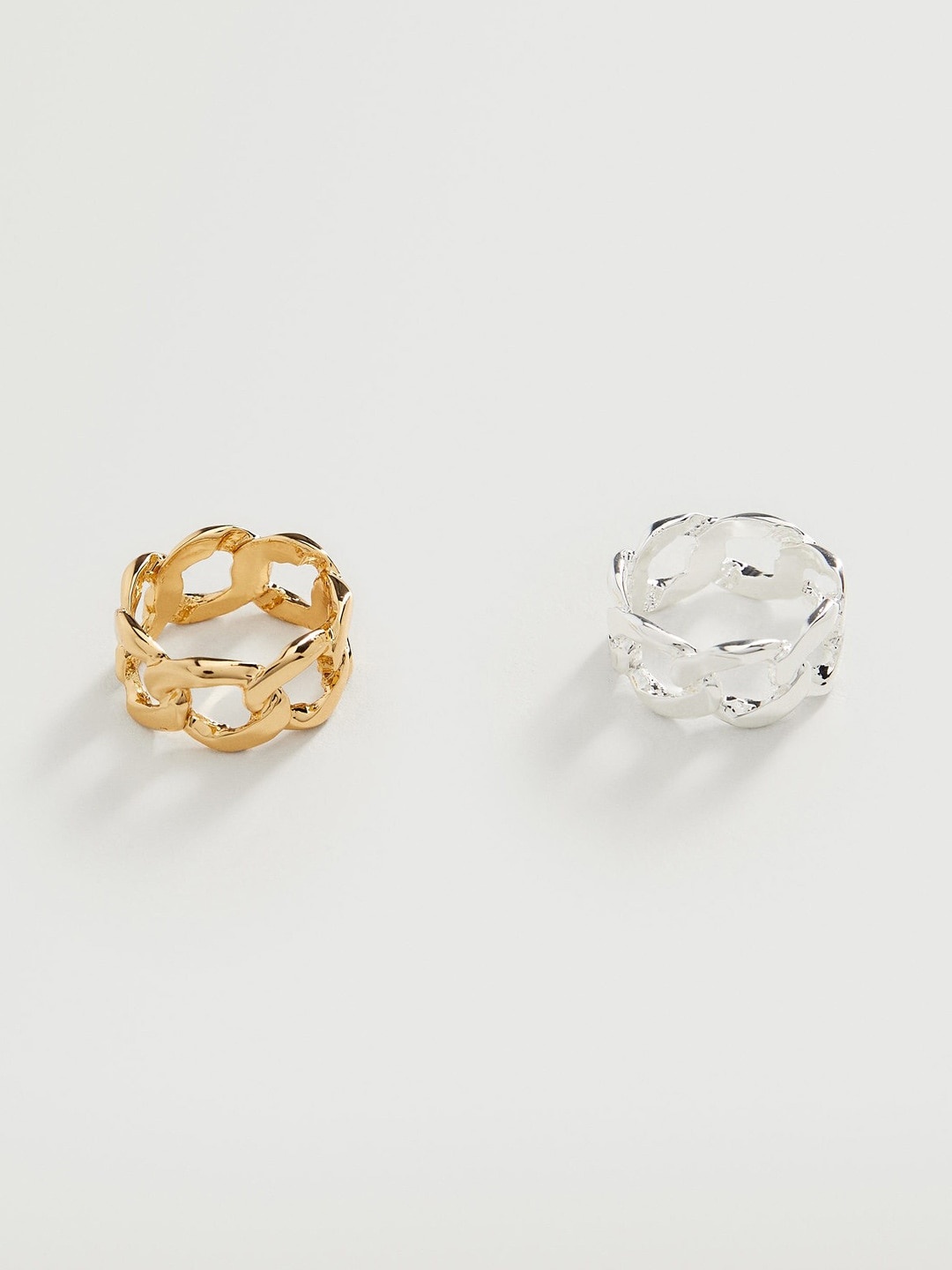 

MANGO Women Pack Of 2 Este Finger Rings, Gold