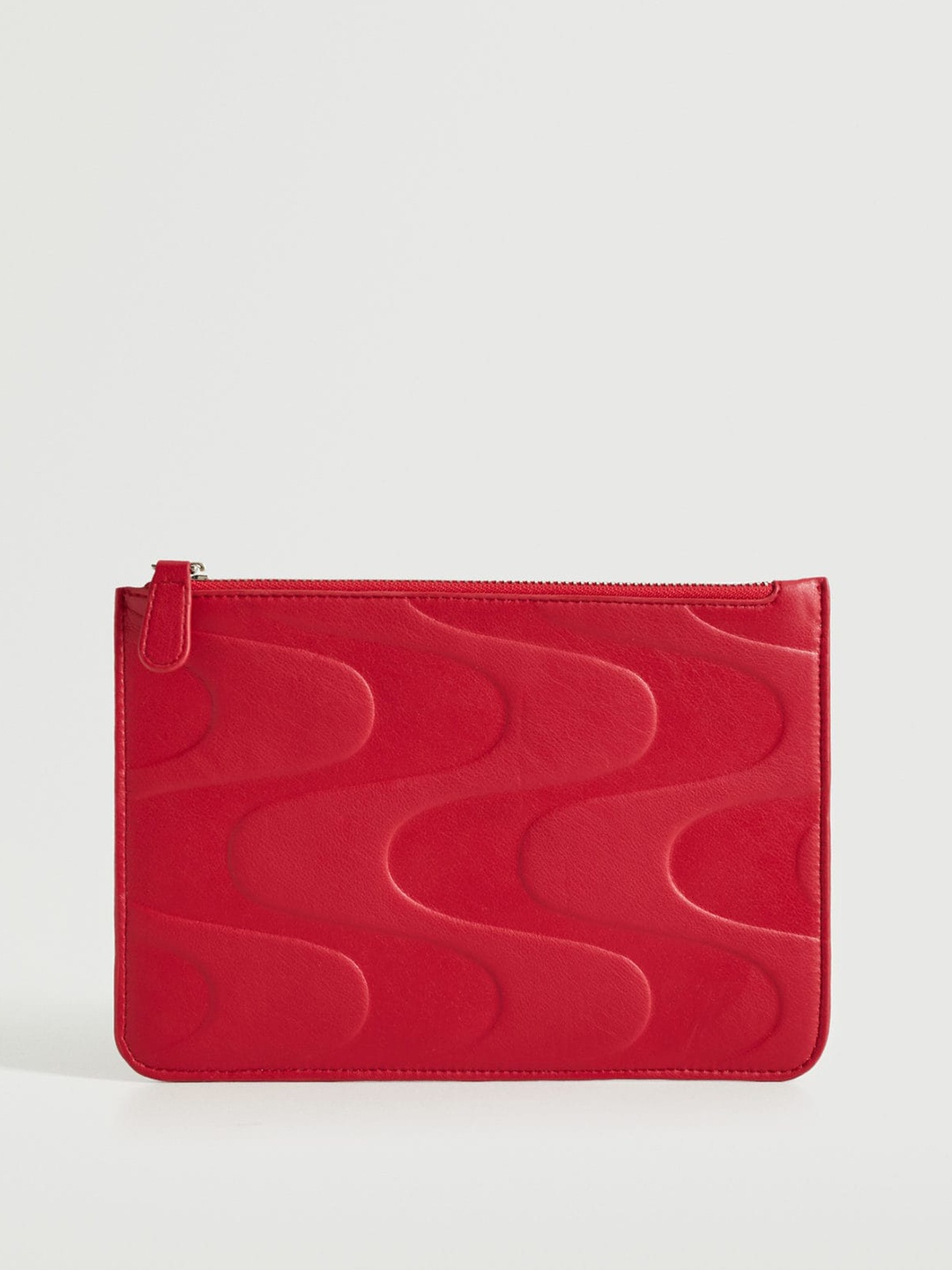 

MANGO Women Red Solid Textured Travel Pouch