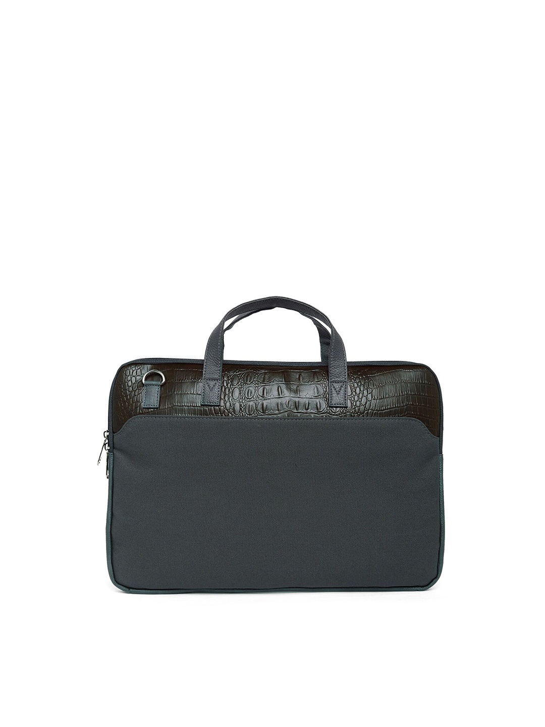 

i-SAC Unisex Grey & Black Solid Laptop Bag