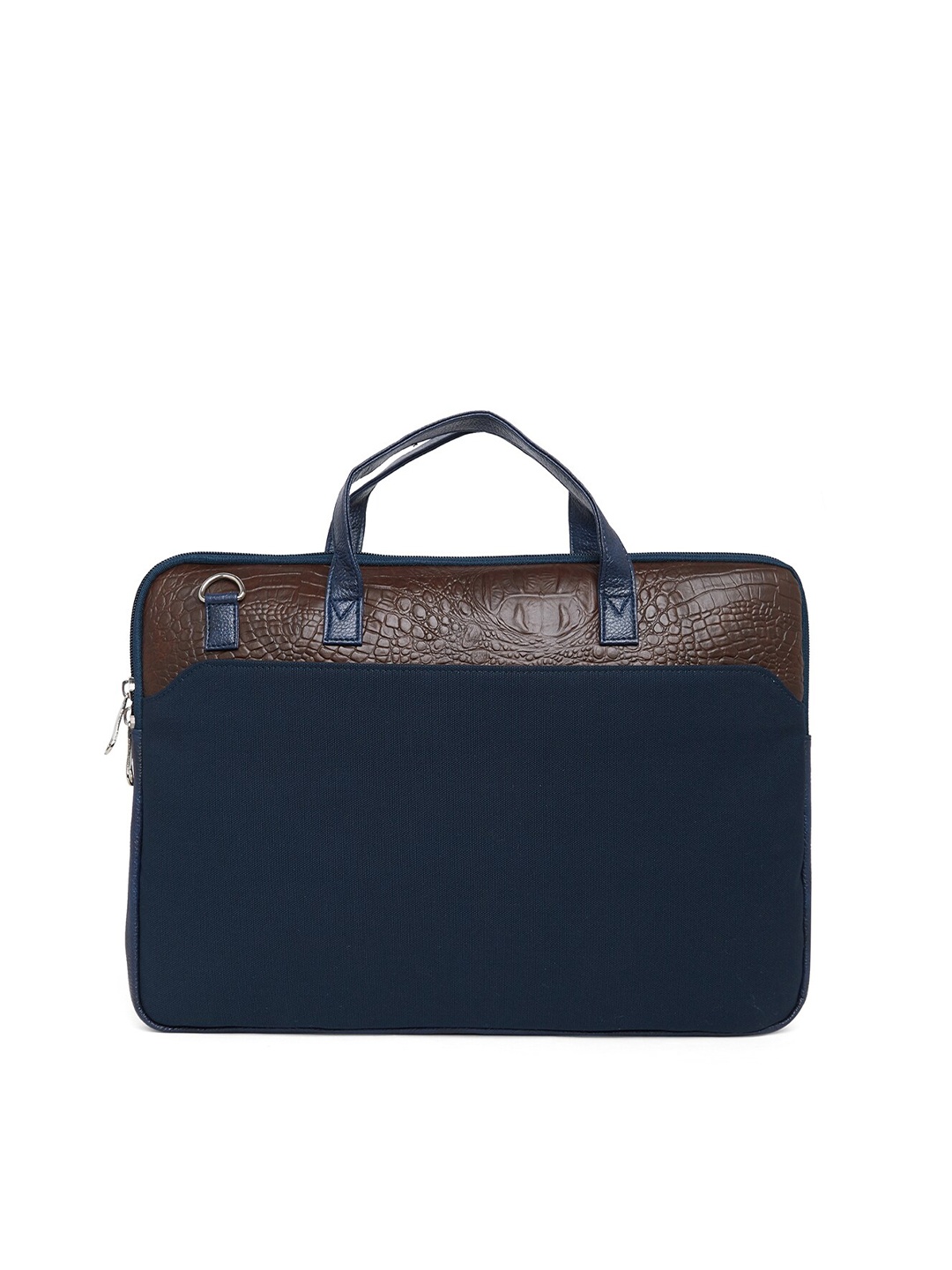 

i-SAC Unisex Navy Blue & Brown Laptop Bag