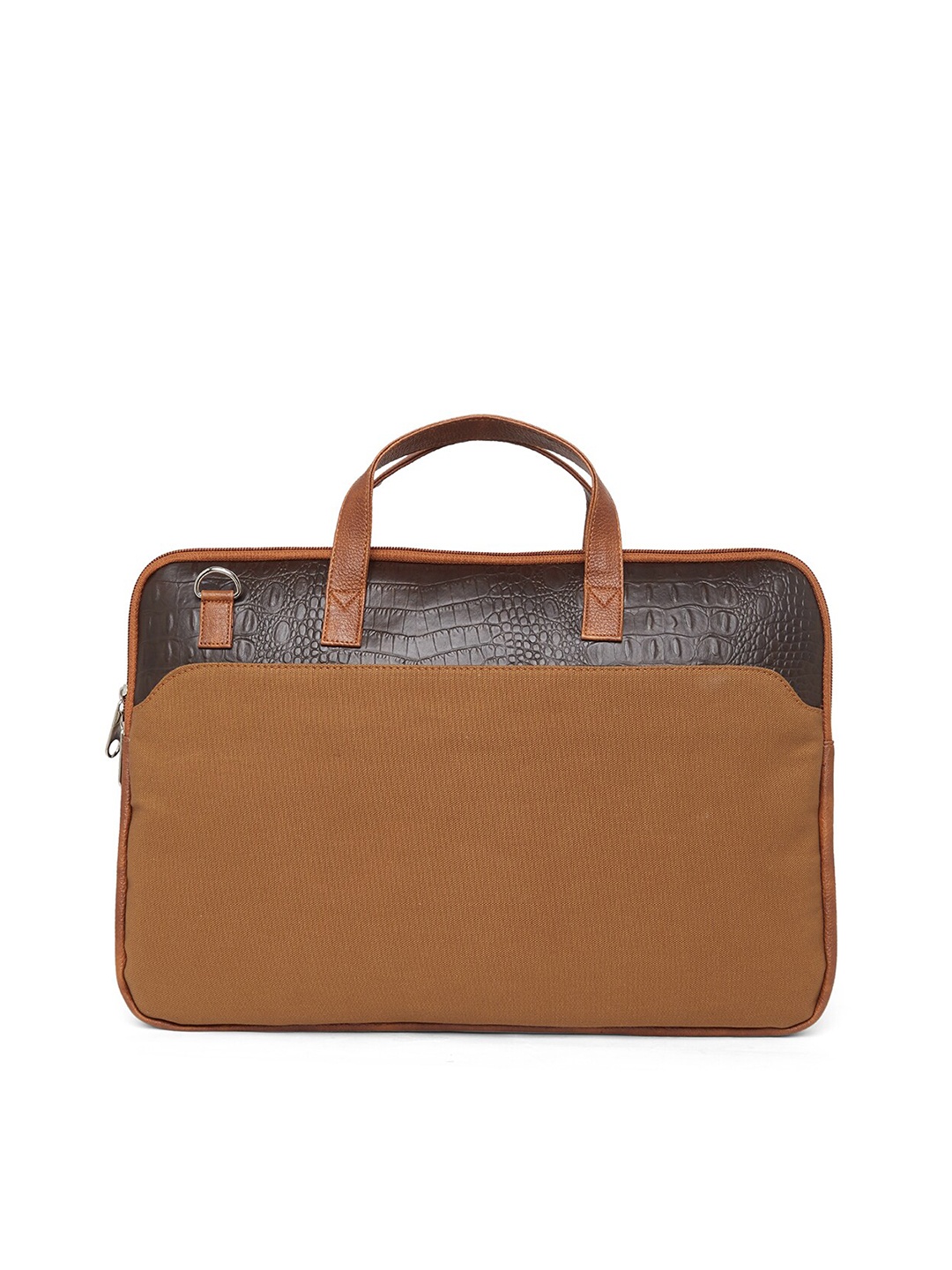 

i-SAC Unisex Mustard & Brown Solid Laptop Bag