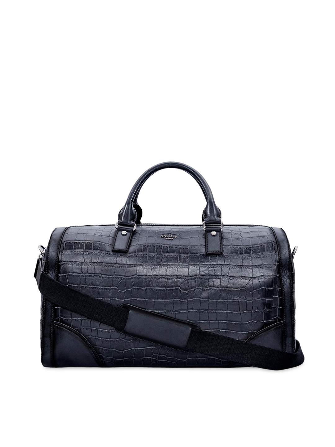 

Eske Navy Blue Solid Amedeo Leather Duffle Bag
