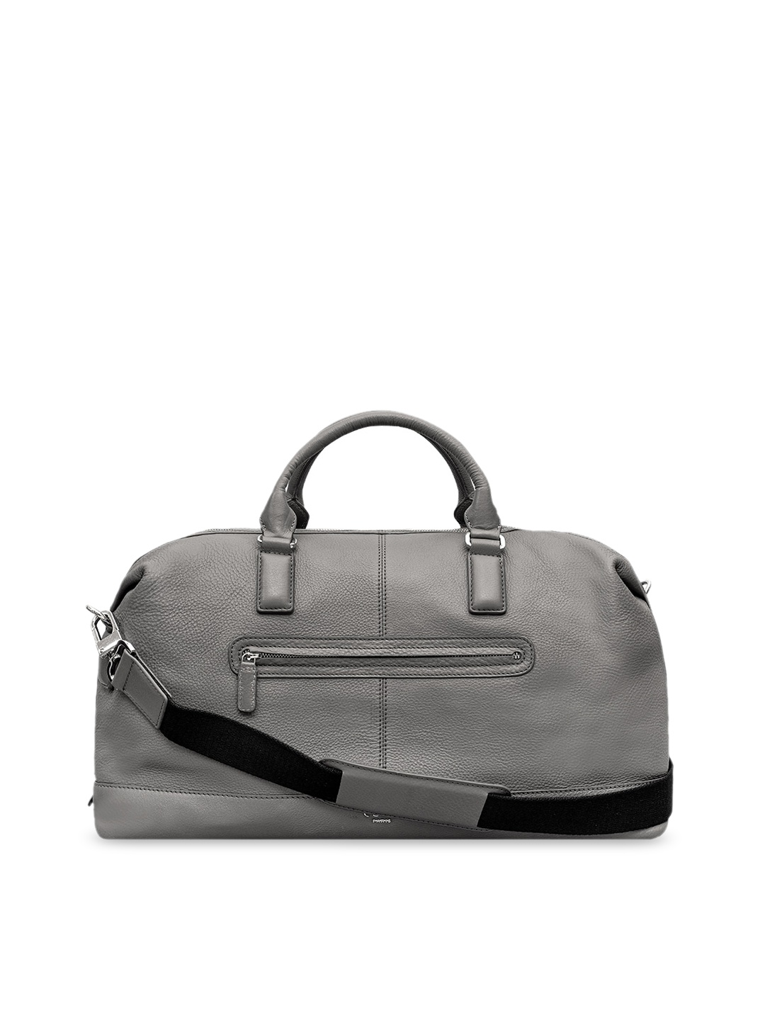 

Eske Grey Solid Large Leather Duffel Bag