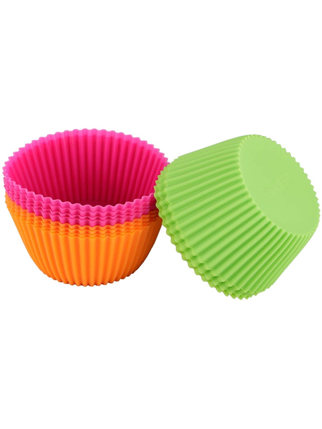 

HAZEL Set Of 12 Silicone Reusable Round Muffin Moulds, Pink