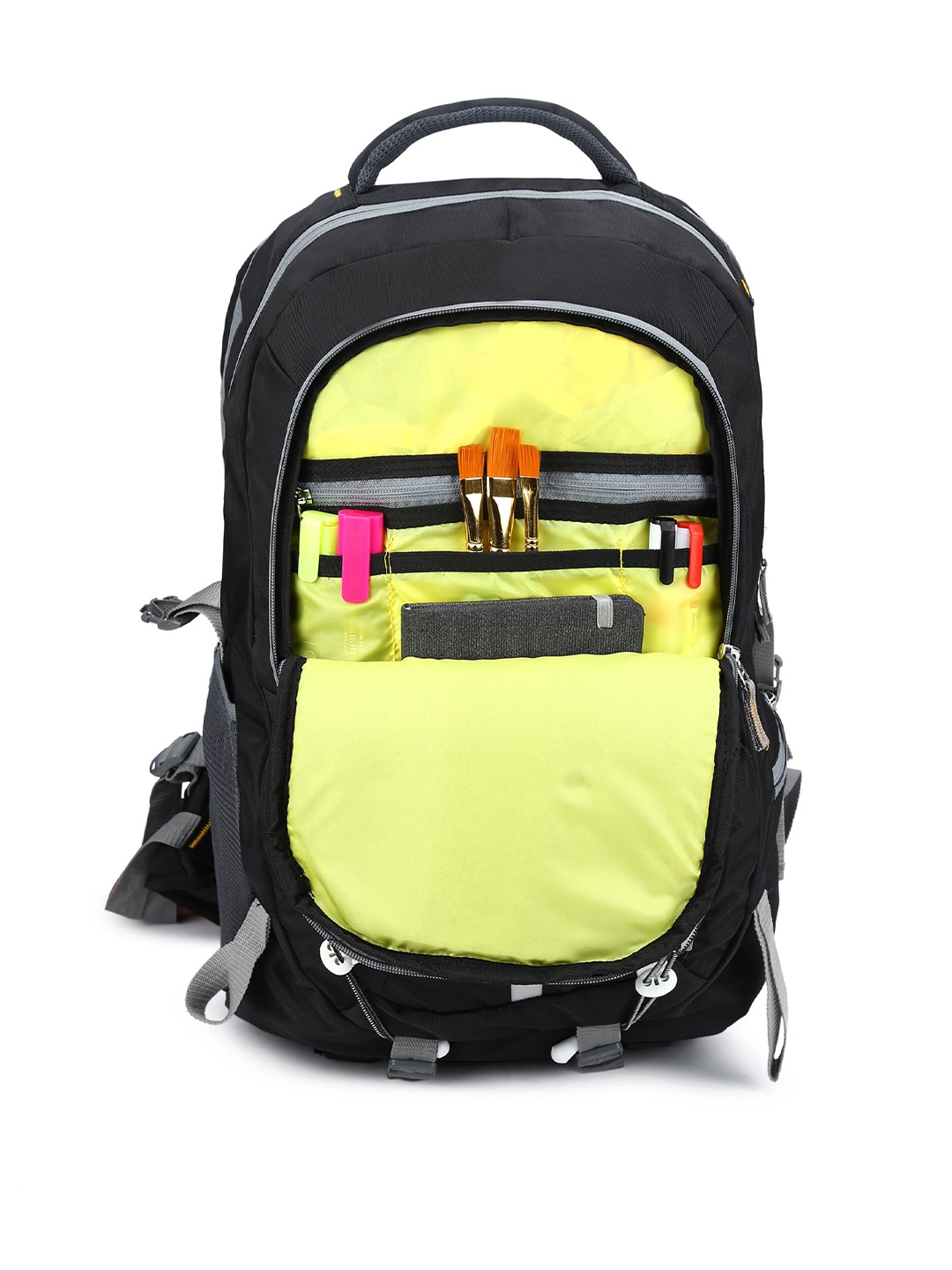 

Provogue Unisex Black Colourblocked Backpack with Rain Cover