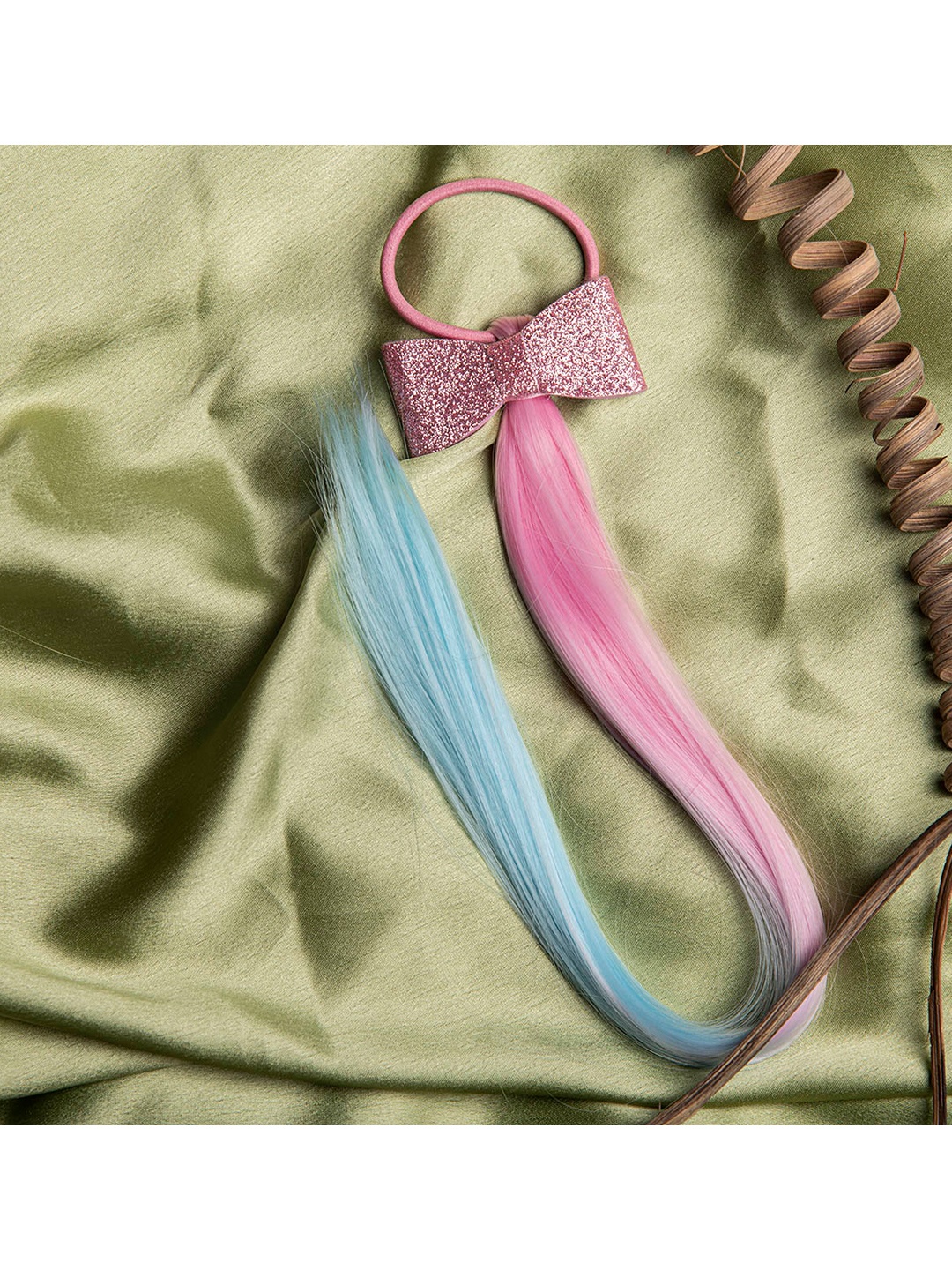 

Jewelz Women Blue & Pink Tasselled Ponytail Holder