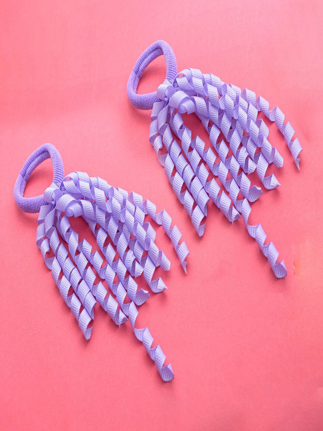 

Jewelz Women Purple Set of 2 Lace Ponytail Holders