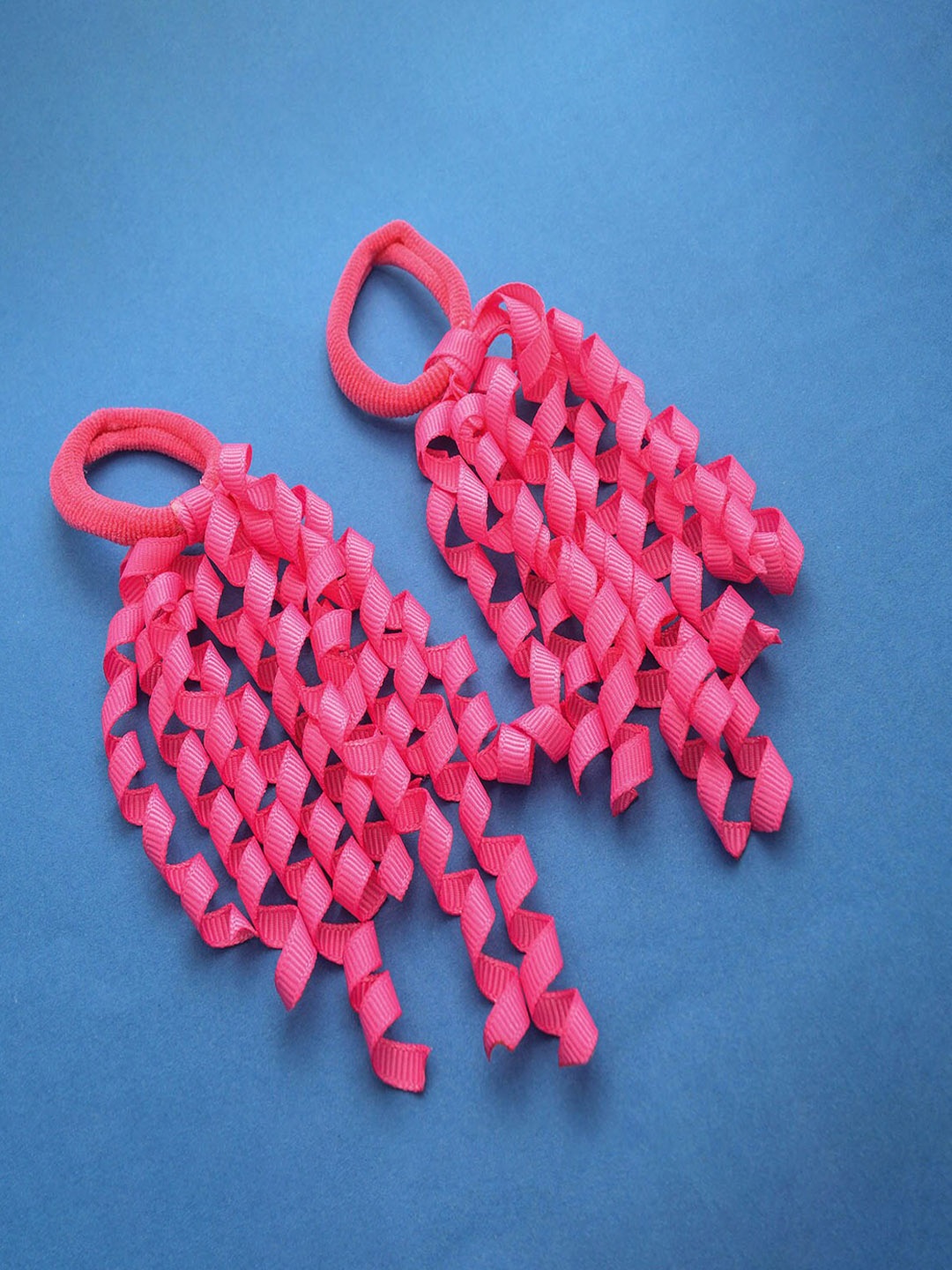 

Jewelz Women Pink Set Of 2 Ruffled Ponytail Holders