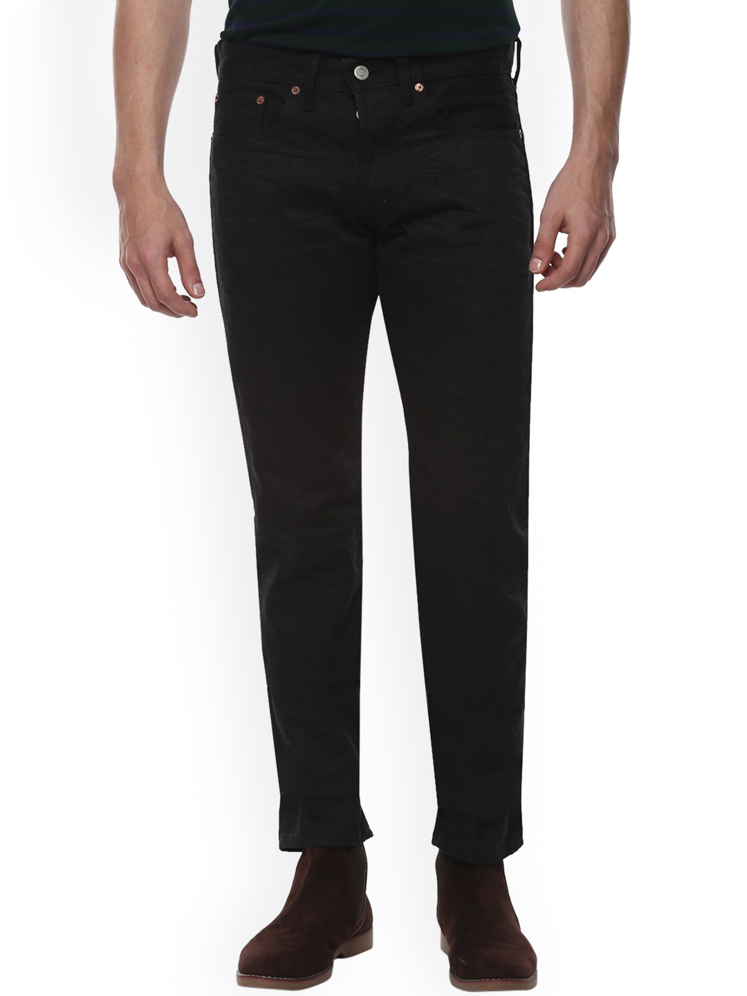 

Polo Ralph Lauren Men Black Slim Fit Pure Cotton Jeans