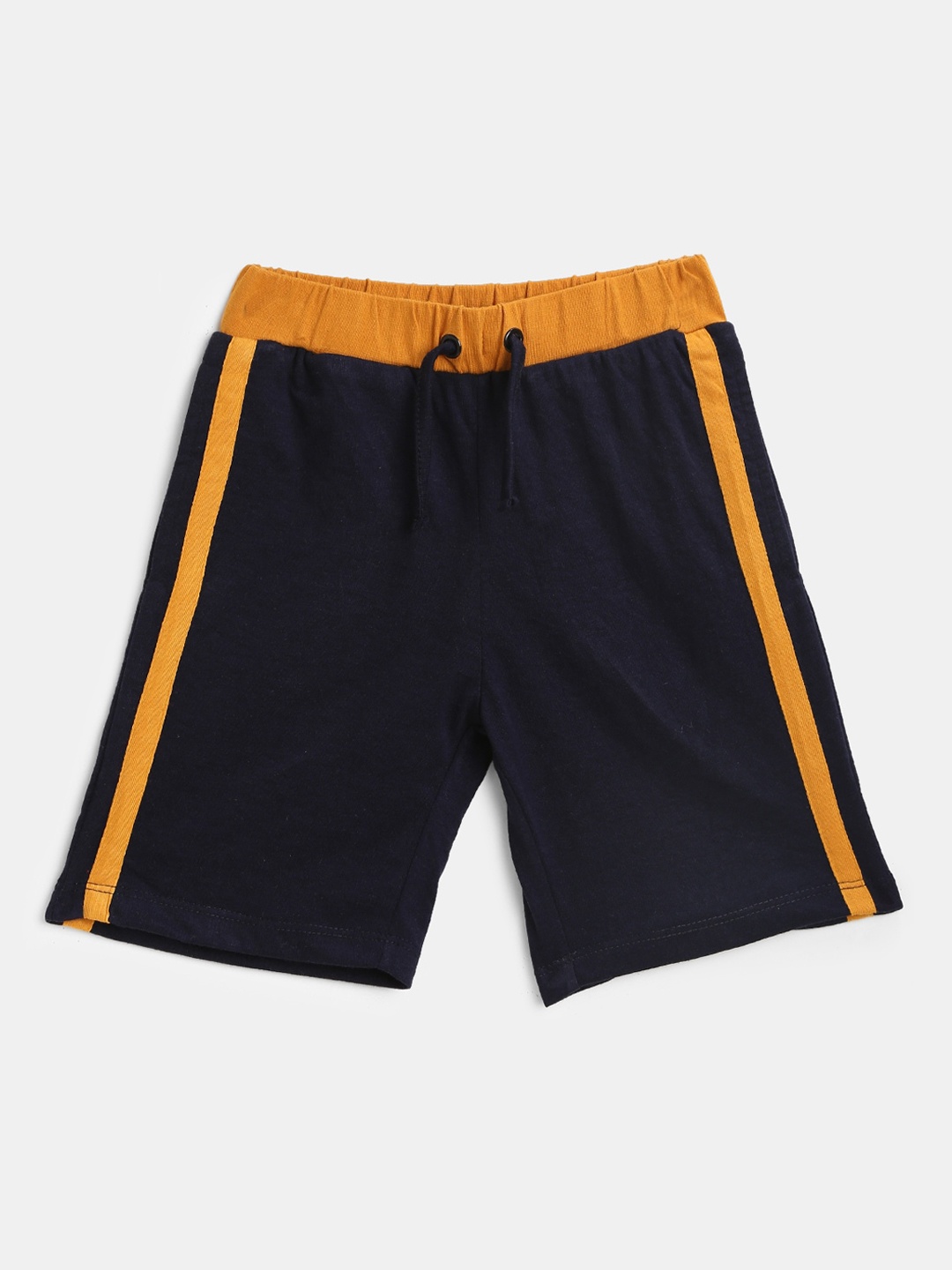 

YK Boys Navy Blue & Orange Striped Outdoor Shorts