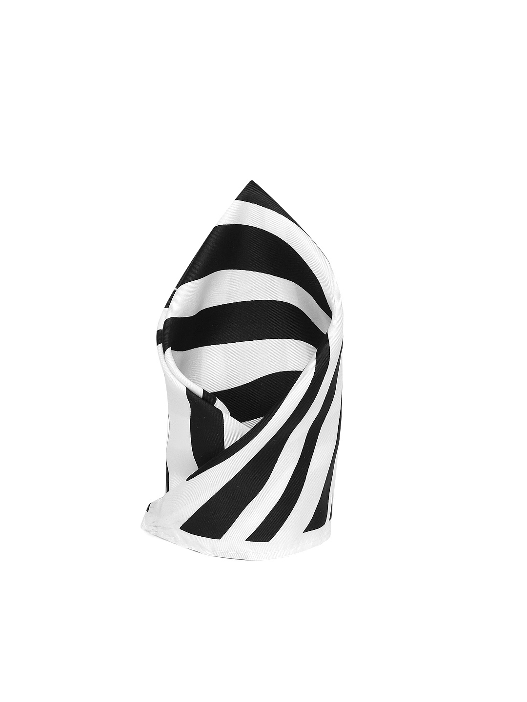 

Lino Perros Black & White Printed Pocket Square