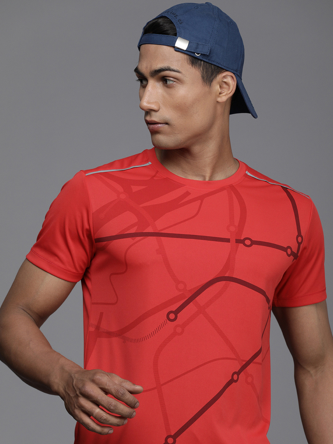 

WROGN ACTIVE Men Red Printed T-shirt