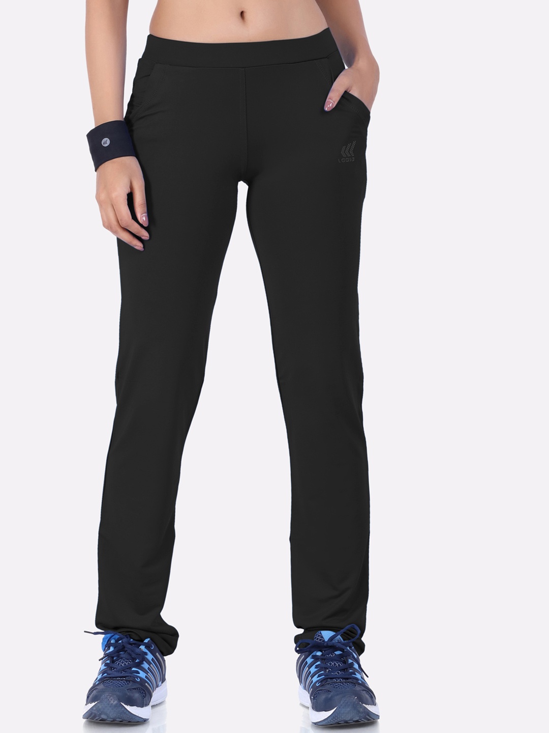 

LAASA SPORTS Women Black Track Pants