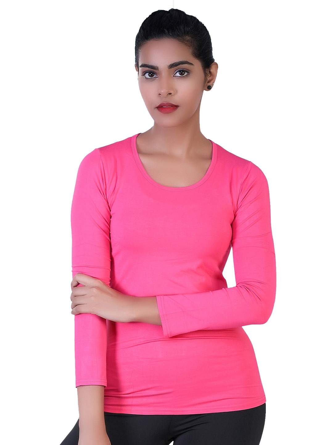 

LAASA SPORTS Women Pink Training or Gym T-shirt