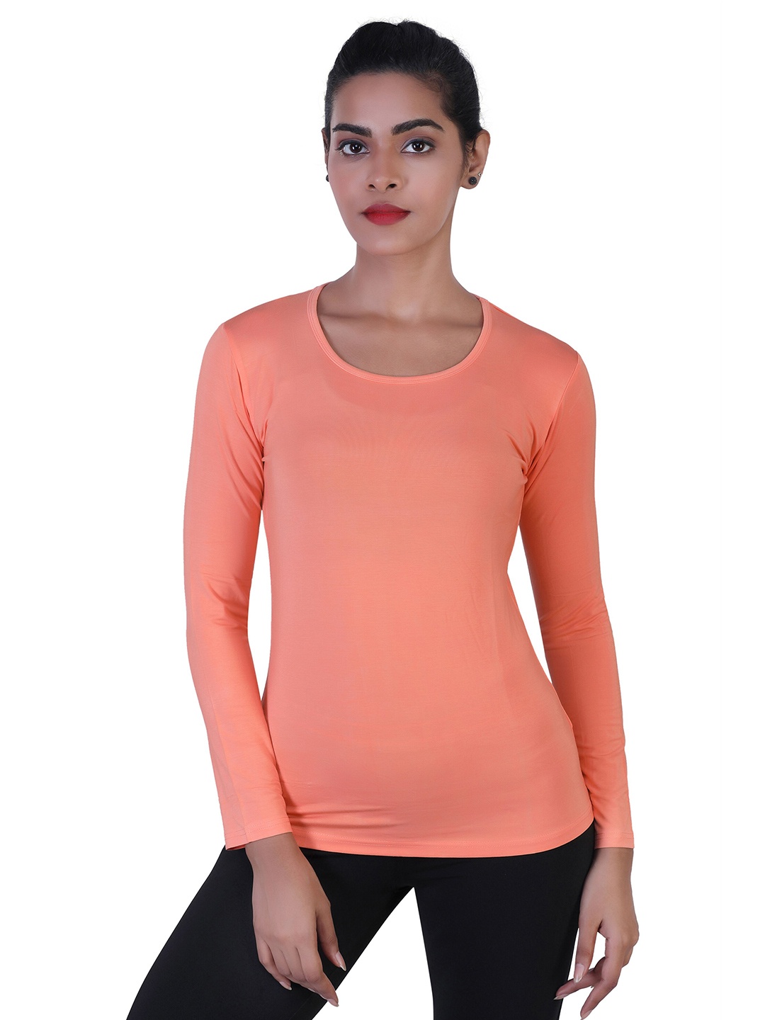 LAASA SPORTS Women Coral Training or Gym T-shirt
