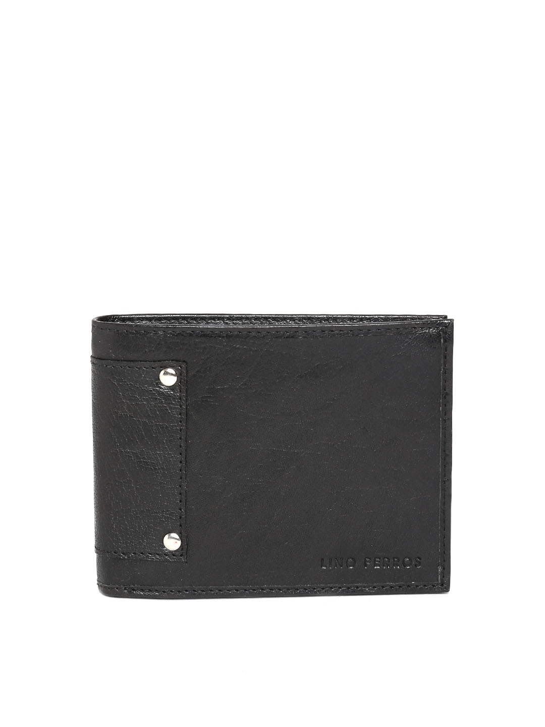 

Lino Perros Men Black Genuine Leather Wallet