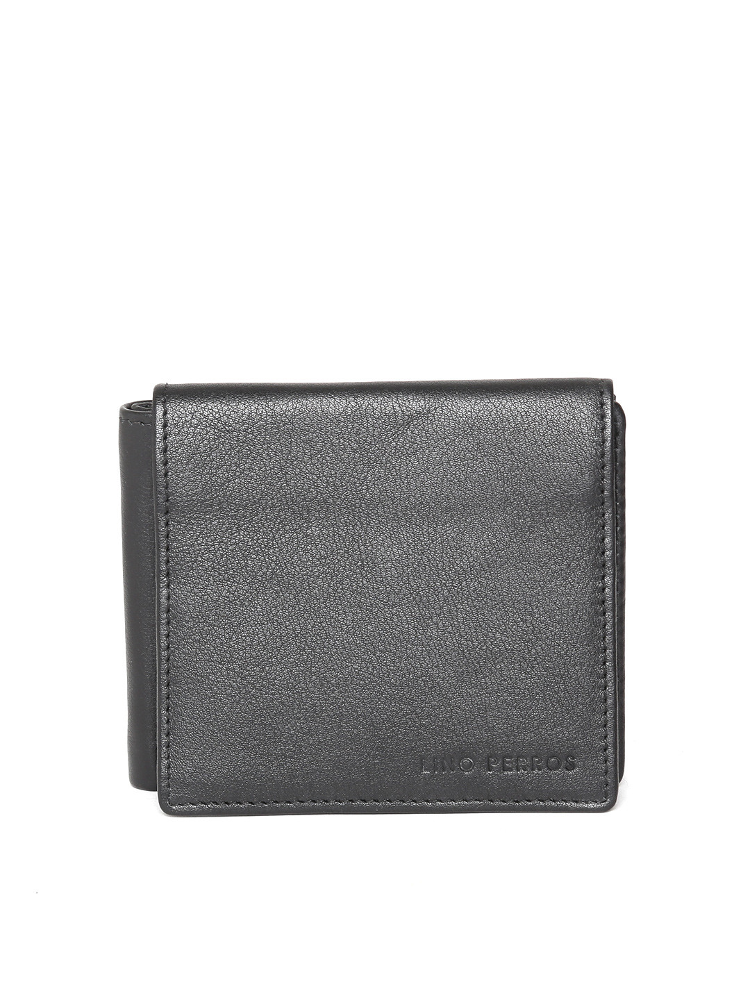 

Lino Perros Men Black Genuine Leather Wallet