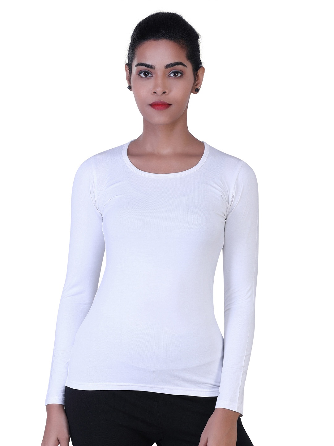 

LAASA SPORTS Women White Training or Gym T-shirt