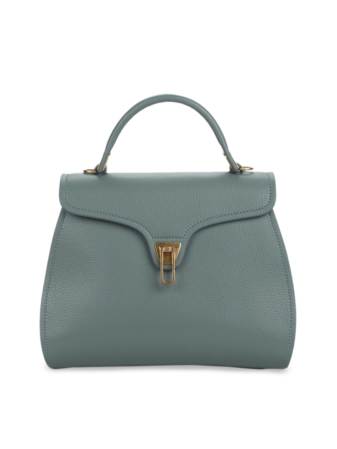 

Coccinelle Green Leather Structured Handheld Bag