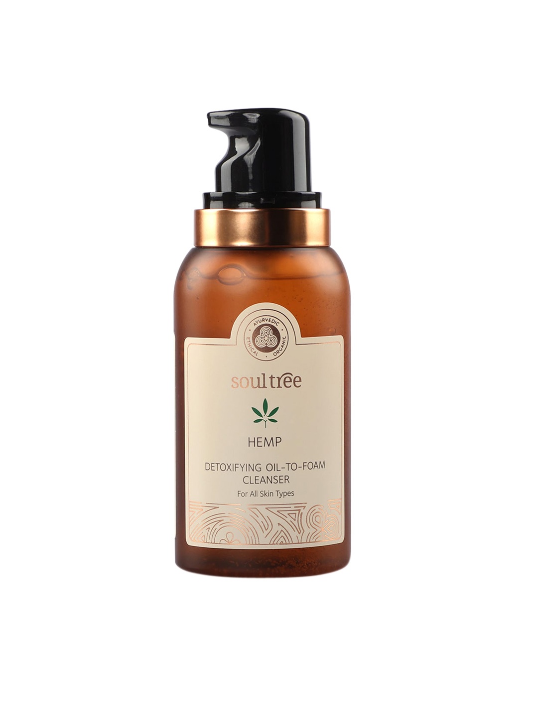 

Soultree Hemp Detoxifying Oil To Foam Cleanser - 120 ml, Brown