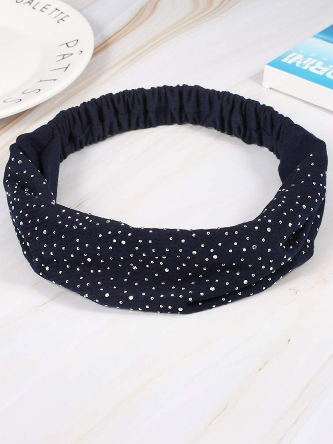 

EL REGALO Women Black & White Embellished Hairband