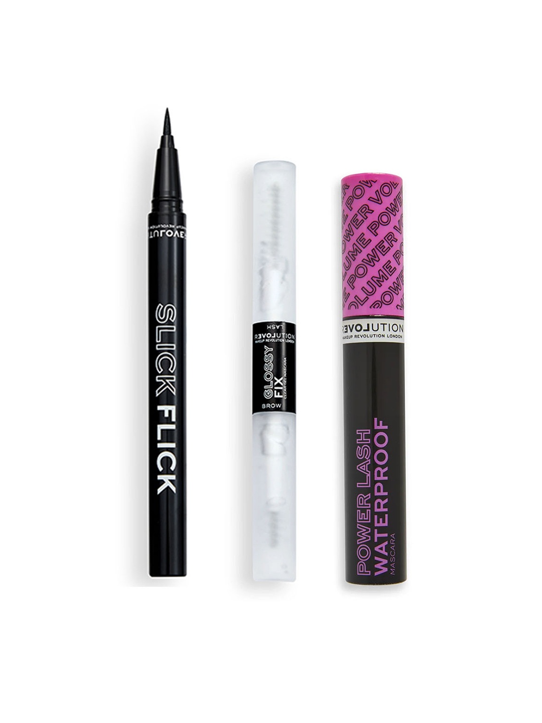 

Makeup Revolution London Set of Mascara-Eyeliner & Brow Gel, White