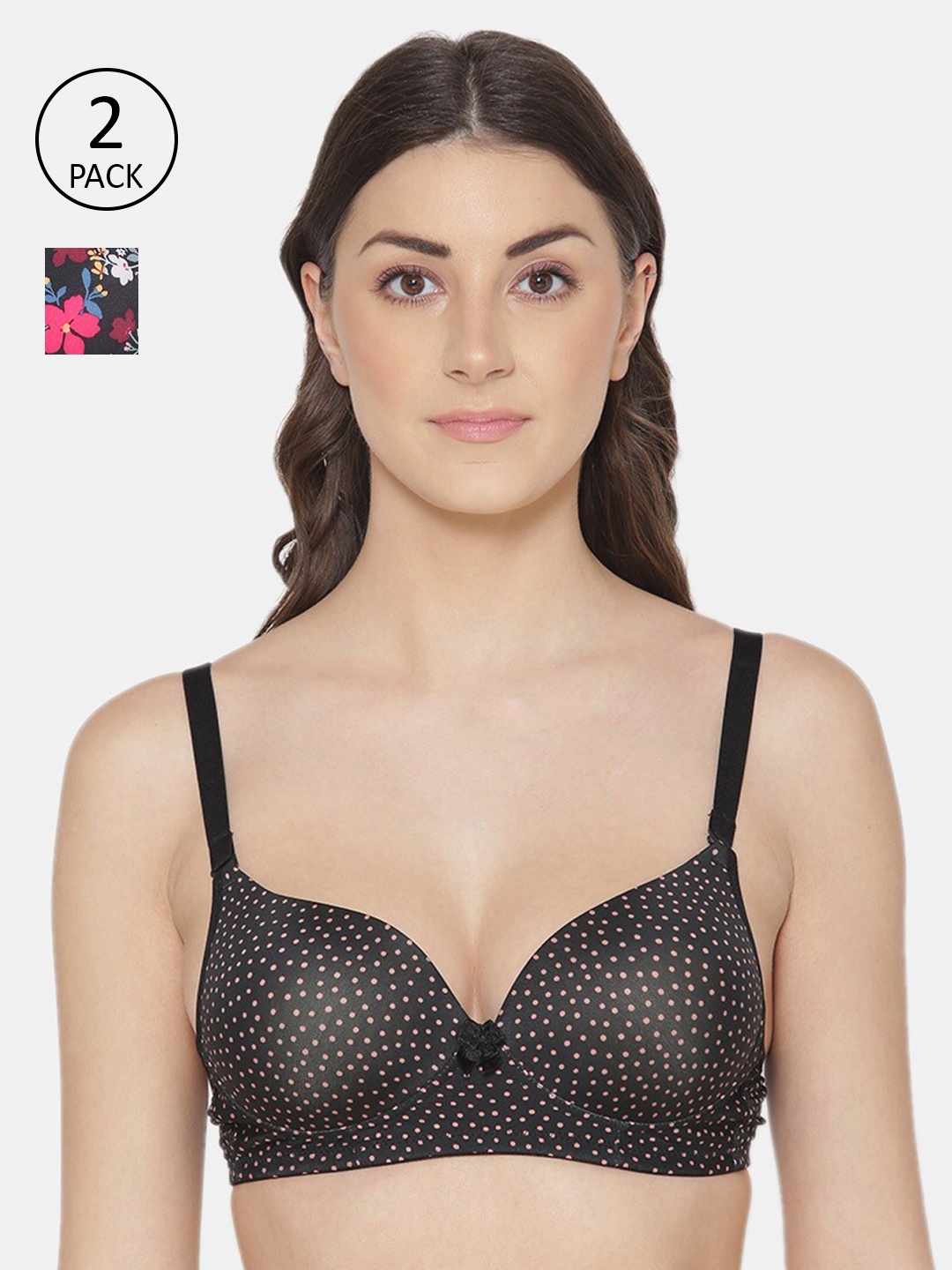 

Tweens Multi Color Set Of 2 Printed Lightly Padded T-shirt Bra
