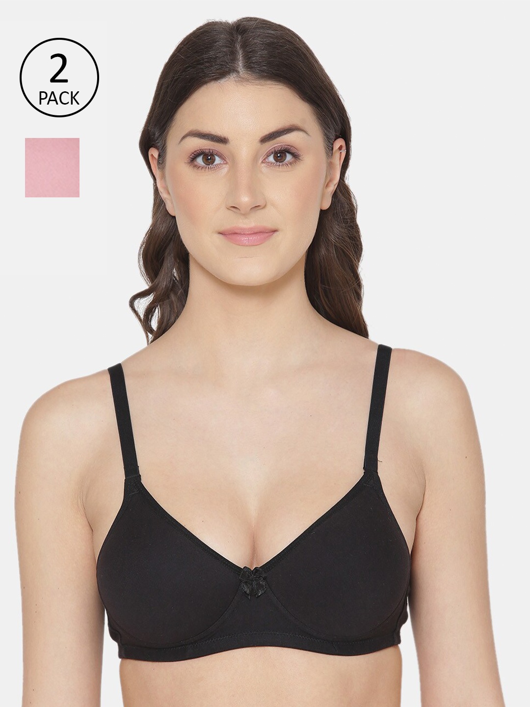

Tweens Pack of 2 Black & Pink Lightly Padded Bra