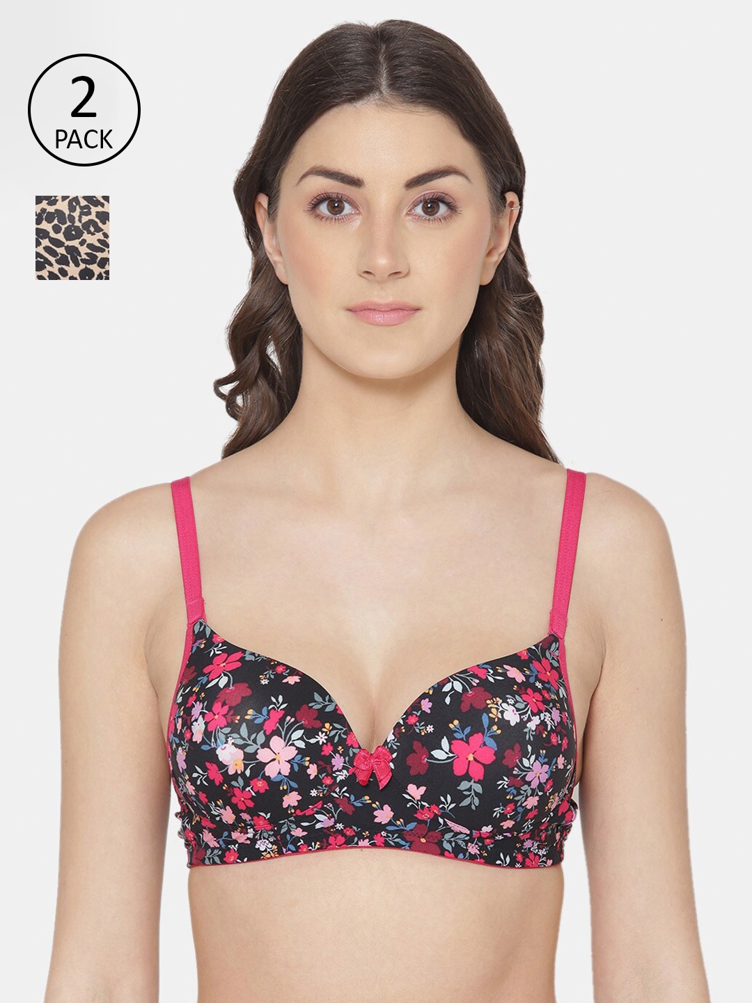 

Tweens Pack Of 2 Black & Brown Bra Heavily Padded