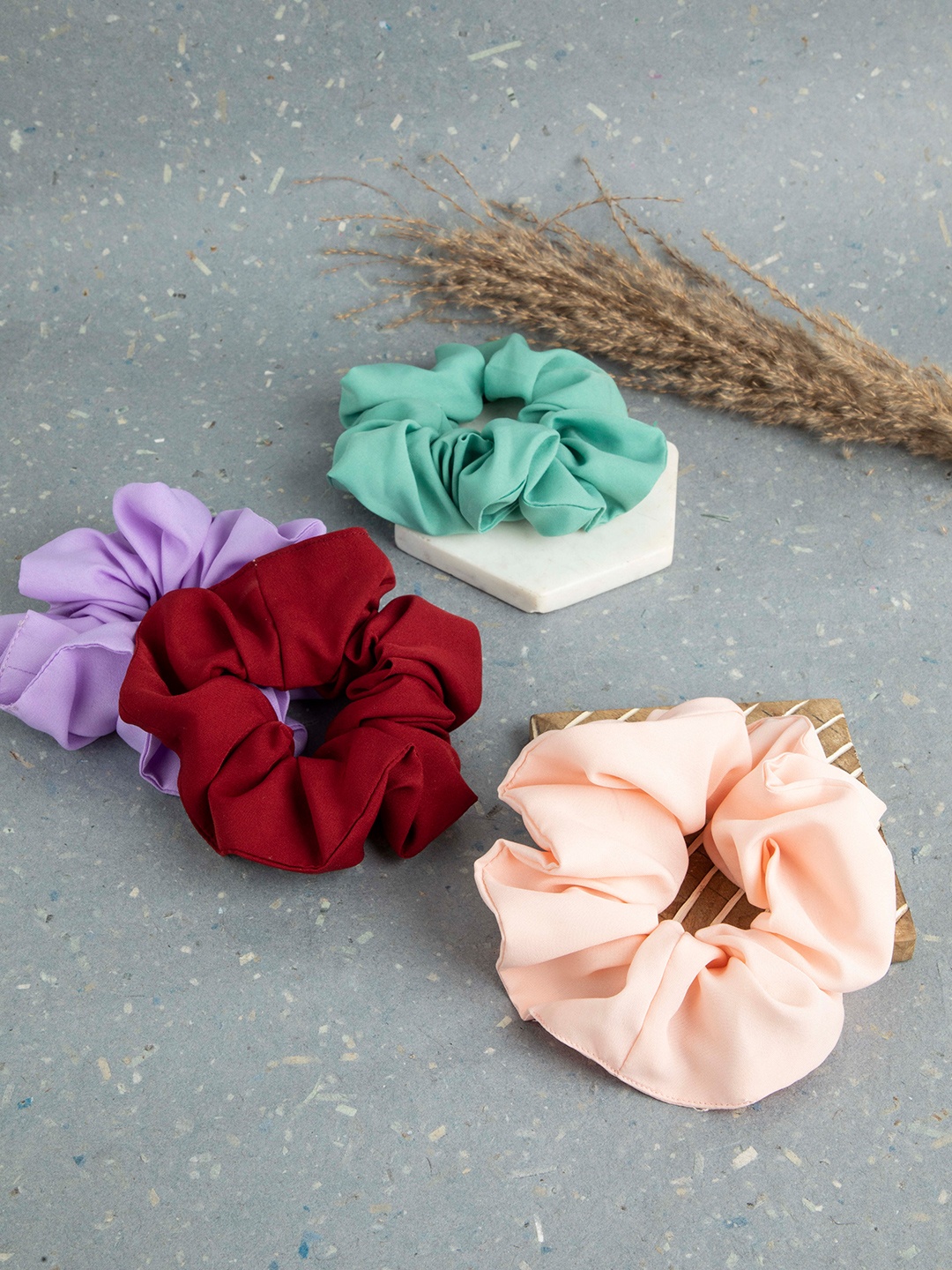 

DEEBACO Women Multicoloured Set of 4 Ponytail Holders, Multi