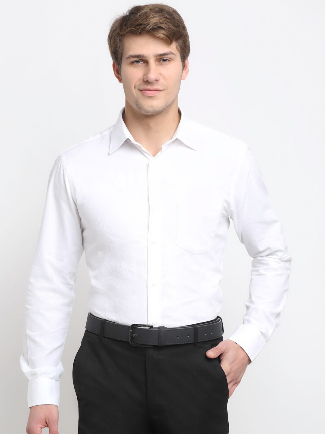 

Cantabil Men White Original Pure Cotton Casual Shirt
