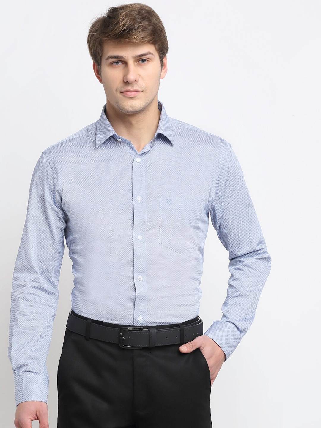

Cantabil Men Blue Regular Fit Original Cotton Formal Shirt