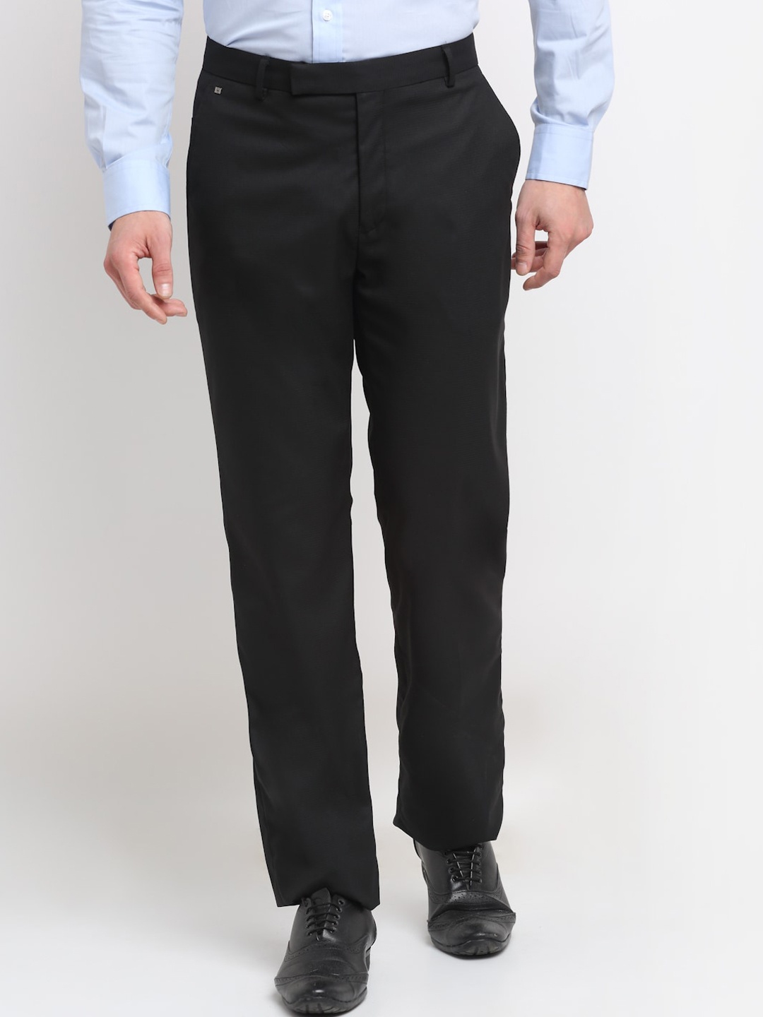 

Cantabil Men Black Original Regular Fit Trousers