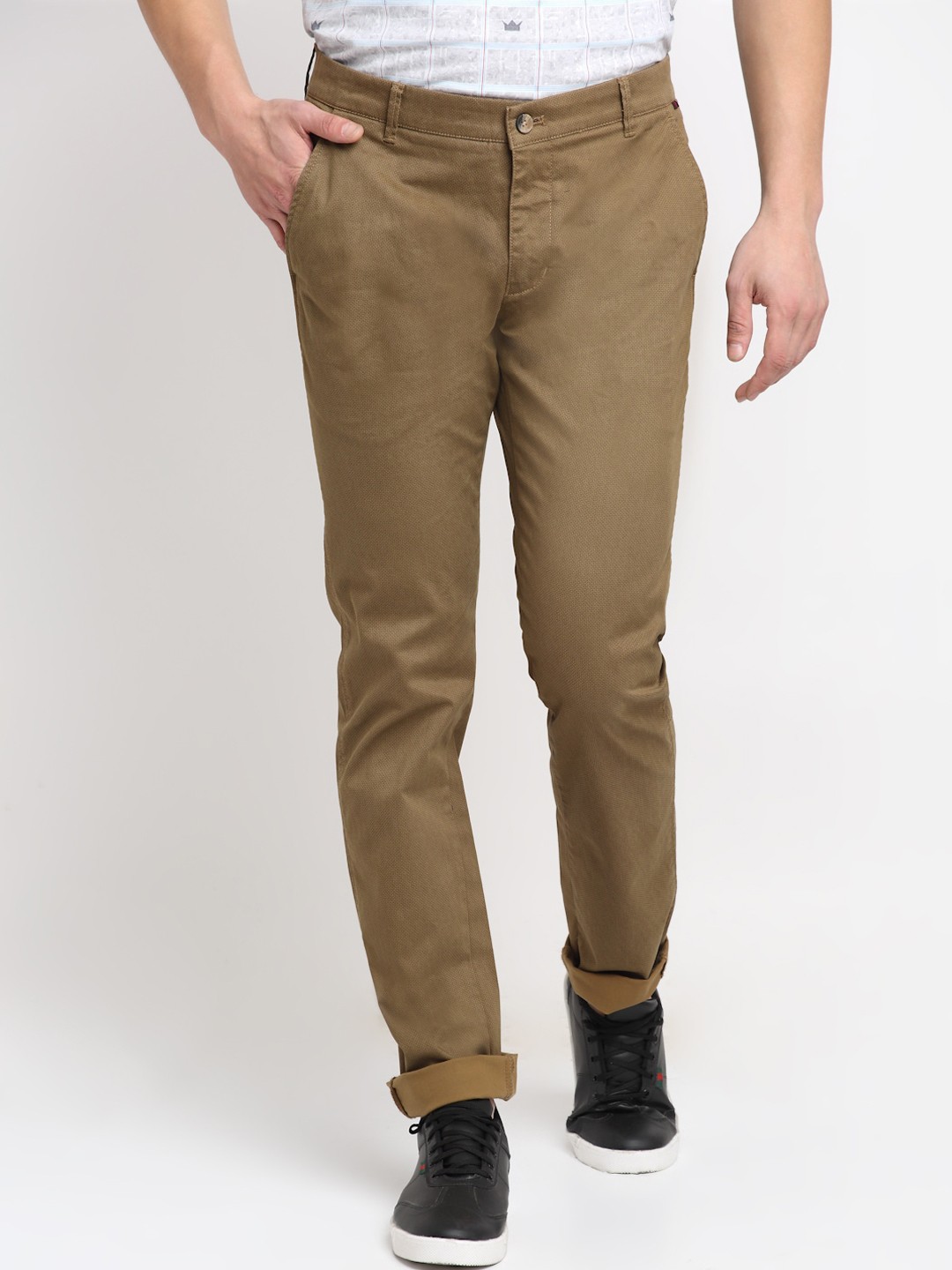 

Cantabil Men Khaki Original Pure Cotton Trousers