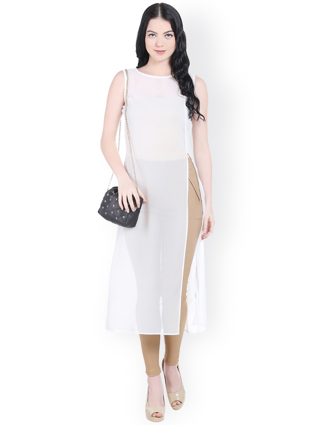 

Style Quotient White Sheer Midi Top