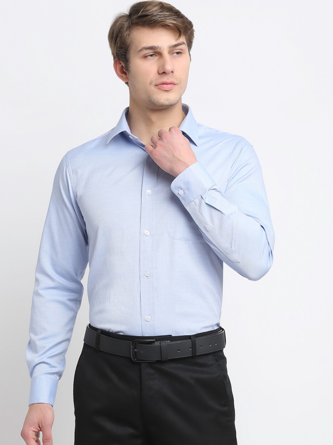 

Cantabil Men Blue Original Pure Cotton Formal Shirt