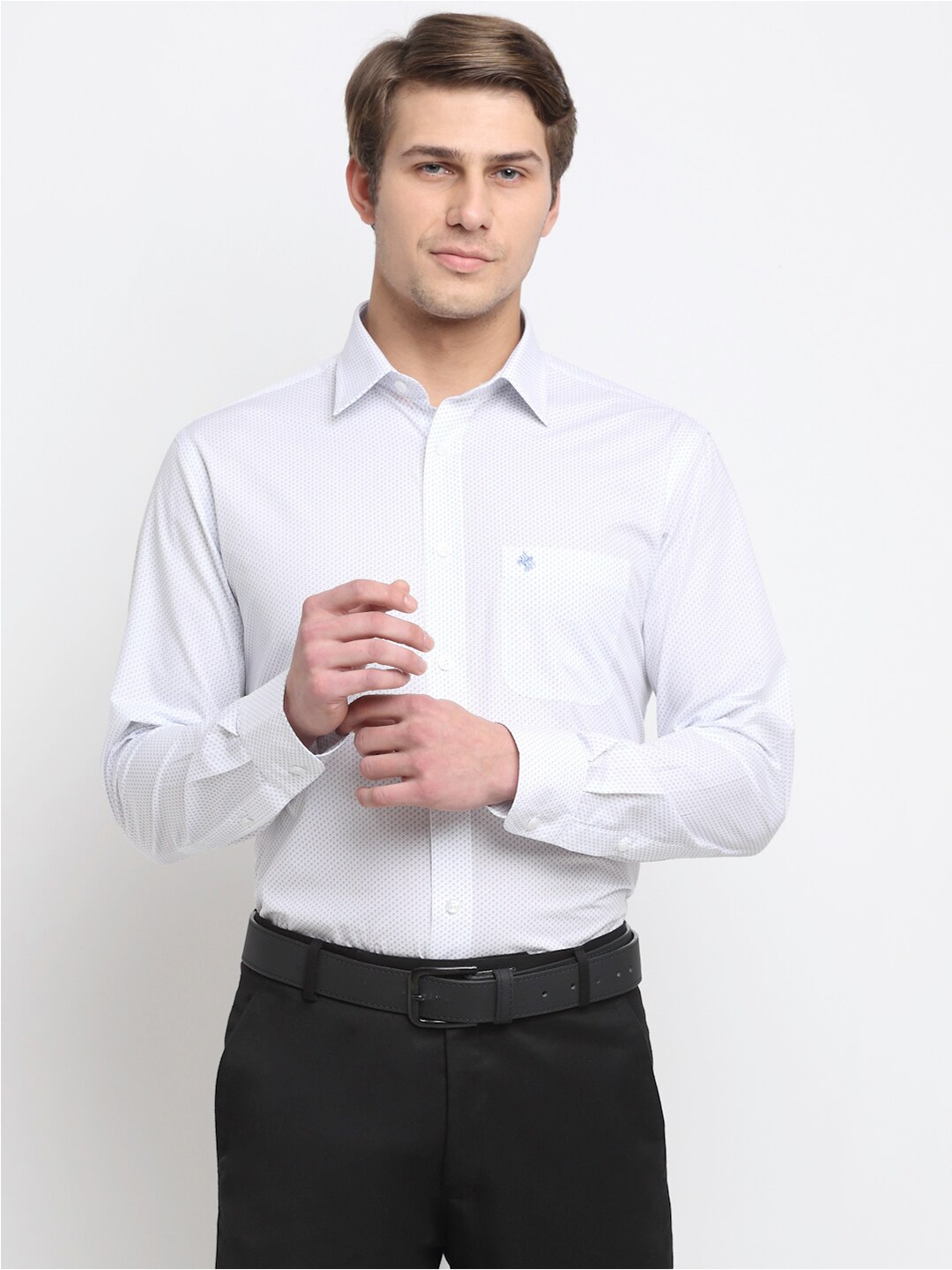 

Cantabil Men Blue Original Printed Formal Shirt